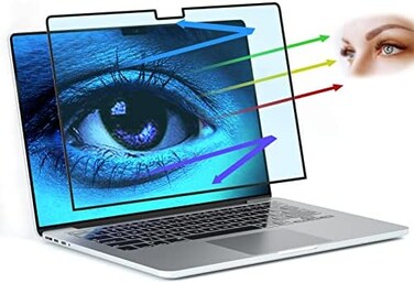 FILMEXT Macbook Pro 16 inch Screen Protector 2024-2021,Bubble Free Blue Light Screen Filter for Macbook Pro 16.2" M4 A3403 A3186/M3 Pro/Max A2991/M2 A2780/M1 A2485-Eye Protection/Anti-Glare-Matte