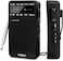 PRUNUS J-166 Small AM FM Radio Portable Transistor Radio Battery Operated Pocket Radio with NOAA Weather Band, Tuning Light, Back Clip, Excellent Reception for OutdoorIndoorEmergencies