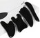 airogym Guasha Massage Tool, Natural Gua Sha Board, 4PCS Guasha Stone Scraping Massage Sets for SPA, Acupuncture, Physical Therapy, Muscle Knots, Facial Caring Point Treatment (Black