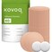 KOVOQ 40-Pack Libre 2Lingo Sensor Covers, Kovoq Freestyle Libre 2 Sensor Waterproof Patches, 2 Hard Covers for Reliable Protection Against Bumps and Scratches, Breathable and Hypoallergenic (TAN