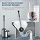 Roleader Toilet Plunger and Brush-Toilet Plunger with Holder-Plunger and Toilet Brush Combo with Stainless Steel Handle for Bathroom Cleaning(White