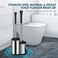 Roleader Toilet Plunger and Brush-Toilet Plunger with Holder-Plunger and Toilet Brush Combo with Stainless Steel Handle for Bathroom Cleaning(White