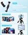 MACTREM 67" Phone Tripod, Tripod Stand for iPad iPhone Tablet Camera with 2 in 1 MountWireless Remote, Aluminum Extendable iPhone Tripod for Video Recording/Selfies/Live Stream/Vlogging