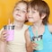 Tiblue KidsToddler Cups - Spill Proof Stainless Steel Smoothie Tumblers with Leak Proof Lids, Silicone Straw with StopperSleeve - BPA FREE Snack Cup for Baby Girls Boys(4 Pack, 8oz Multicolor