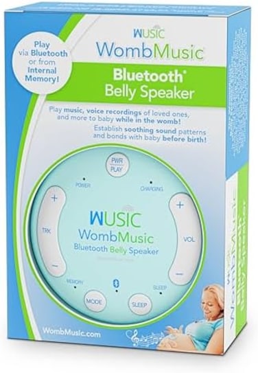 Wusic Bluetooth Belly Headphones for Pregnant Women - Play , SoundsVoices to Baby with Womb Pregnancy Belly Speaker a Great Gift for First Time Moms
