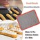 AMYONE Perforated Silicone Baking Mats, 2 PCS Eclair Silicone Mat for Half Sheet with 12 Printed Oblong Eclair Guides, Non-Stick Reusable Oven Liners for Making Bread/Pizza/Pastry/Cookie 11-4/5" x 15-