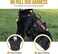 OneTigris Tactical Dog Harness for Large Dog Full Metal Buckled No Pull Dog Harness Vest with HookLoop Panels, Military Adjustable Easy to Put On Dog Vest Dog for Walking Hiking Training Black