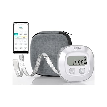 Slimpal Body Tape Measure with Case, Tool for Monitoring Body Fat, Measuring Tape for Body, Digital Smart Retractable Measuring Tape for Accurately Measuring BMI Fitness Body Shape and Weight-Loss