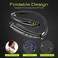 Galirity Bluetooth Headset, 2024 Upgraded Neckband Bluetooth Headphones with Retractable Earbuds, Noise Cancelling Stereo Earphones with Mic, Foldable Wireless Headphones for Sports Office with Carry