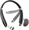 Galirity Bluetooth Headset, 2024 Upgraded Neckband Bluetooth Headphones with Retractable Earbuds, Noise Cancelling Stereo Earphones with Mic, Foldable Wireless Headphones for Sports Office with Carry