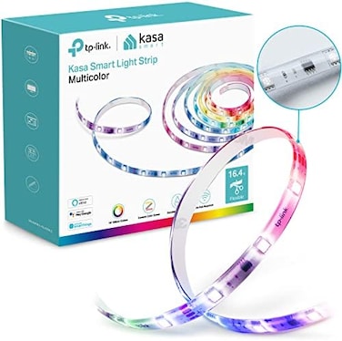 Kasa Smart LED Light Strip, 50 Color Zones RGBIC, 16.4ft Wi Fi LED Strip Works with Alexa, High Brightness with 16 Million Colors, Trimmable, KL420L5, Multicolor