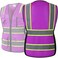 JKSafety Women Hi-Vis Reflective Safety VestNeon Color body Sewed Reflective Strips Breathable Lightweight ANSI Compliant