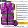 JKSafety Women Hi-Vis Reflective Safety VestNeon Color body Sewed Reflective Strips Breathable Lightweight ANSI Compliant