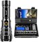 Goreit Flashlights LED High Lumens Rechargeable, 950000 Lumens XHP70.2 Super Bright Flashlight, Flash Light Battery Powered, Powerful Handheld Flashlight with holster for Emergency Camping Hiking Gift