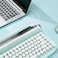 YUNZII ACTTO B303 Wireless Typewriter Keyboard, Bluetooth Connection, Cute Retro Aesthetic Design with Integrated Stand for Tablet, Phone, PC and Win/Mac/Android(B303, Sweet Mint