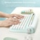 YUNZII ACTTO B303 Wireless Typewriter Keyboard, Bluetooth Connection, Cute Retro Aesthetic Design with Integrated Stand for Tablet, Phone, PC and Win/Mac/Android(B303, Sweet Mint