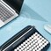 YUNZII ACTTO B303 Wireless Typewriter Keyboard, Bluetooth Connection, Cute Retro Aesthetic Design with Integrated Stand for Tablet, Phone, PC and Win/Mac/Android (Midnight, B303