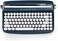 YUNZII ACTTO B303 Wireless Typewriter Keyboard, Bluetooth Connection, Cute Retro Aesthetic Design with Integrated Stand for Tablet, Phone, PC and Win/Mac/Android (Midnight, B303