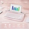 YUNZII ACTTO B303 Wireless Typewriter Keyboard, Bluetooth Connection, Cute Retro Aesthetic Design with Integrated Stand for Tablet, Phone, PC and Win/Mac/Android (Baby Pink, B303