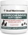 Real Mushrooms Mushroom Immune Support Pet Chews 60ct Treats for Dogs Booster Supplements Pets with Ashwagandha, Astragalus, Blueberry, Olive Leaf, Acerola Gut Health and Cats