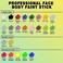 CCBeauty Green Face Body Paint Stick Oil(0.75 Oz, Cream Blendable Foundation Makeup Painting Pen, Non-Toxic Hypoallergenic Jungle Camouflage for Halloween SFX Special Effects Cosplay Costume Parties