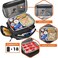 opux Tactical Lunch Box for Men, Insulated Lunch Bag for Men Adult, Large Soft Lunch Cooler with MOLLE Mesh Side Pockets, Heavy Duty Mens Tactical Lunchbox Pail for Work Meal Prep (Large, Black