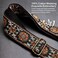 Nefelibata 'Purse Strap, 2''Cowhide Head Wide Shoulder Strap Adjustable Replacement,Retro Jacquard Embroidery Bag Straps'