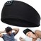 LC-dolida Sleep Headphones Headband Bluetooth 5.4, Sports Headband Earphones Wireless with Speaker Microphone USB C for Sleeping Gift Workout Jogging Yoga Insomnia Travel Meditation, Black Breathable