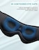 LC-dolida Sleep Mask with Bluetooth Headphones, Sleep Headphones Bluetooth Sleep Mask 3D Sleeping Headphones for Side Sleepers Best Gift and Travel Essential (Blue