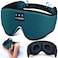 LC-dolida Sleep Mask with Bluetooth Headphones, Sleep Headphones Bluetooth Sleep Mask 3D Sleeping Headphones for Side Sleepers Best Gift and Travel Essential (Blue