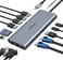ABIWAZY USB C Docking Station Dual Monitor for Dell/HP/Lenovo/Surface Laptop, 14 in 1 Triple Display Hub Multiple Adapter, Dongle with 2 HDMI 4KVGA5 Port100W PD ChargerEthernetSD/TFAudio