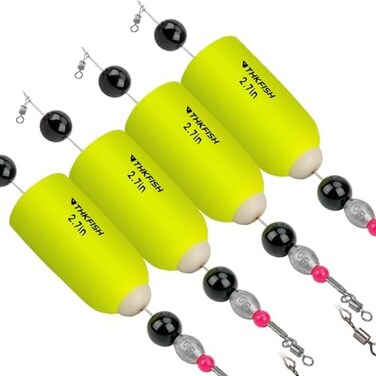 THKFISH Floats Fishing Floats Fishing Floats Set of 4 Popping