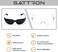 SATTRON BULK PACK Safety Glasses, Clear/Black Tinted Eye Protection