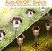 مجموعة مصابيح الممرات الشمسية الخارجية من XMCOSY+ - 6 مصابيح حدائق تعمل بالطاقة الشمسية، إضاءة خارجية تعمل بالطاقة الشمسية، تشغيل/إيقاف تلقائي، مقاومة للماء بمعيار IP65، إضاءة قابلة للتعتيم من 10 إلى