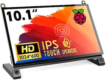 ROADOM Raspberry Pi Screen, 10.1&rsquo;&rsquo; Touchscreen Monitor, IPS FHD 1024&times;600,Responsive and Smooth Touch,Dual Built-in Speakers,HDMI Input,Compatible with Raspberry Pi 5/4/3/Zero,Easy Assembly,Driver Free