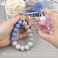 Bisanzoya Beaded Keychain with Tassel, Silicone Key Ring Bracelet, Cute Boho Car Key Chain Wristlet for Women