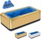 Blemoacha Automatic Shoe Covers Dispenser,200 Pcs Disposable Shoe Cover,Waterproof T Buckle Shoe Cover for Adult and Kids All Sizes,Portable Machine for Indoors/Home/Office/Hospital (Gold