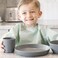 Tiny Twinkle Mess Proof Baby Bib, 2 Pack Long Sleeve Bib Outfit, Waterproof Bibs for Toddlers, Machine Washable, Tug Proof (Sage Charcoal, Large 2-4 Years