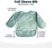 Tiny Twinkle Mess Proof Baby Bib, 2 Pack Long Sleeve Bib Outfit, Waterproof Bibs for Toddlers, Machine Washable, Tug Proof (Sage Charcoal, Large 2-4 Years