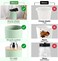 iMucci 8Pcs Pastel Green Bathroom Accessories Set - with Trash Can,Toilet Brush,Toothbrush Holder, Lotion Soap Dispenser, Soap Dish,Toothbrush Cup,Qtip Holder (Bamboo Cover