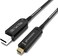 phoossno UL CMP Plenum Rated USB A to C Fiber Optical 3.1 Cable 10Gbps 33FT Compatible with Microsoft Azure Logitech Camera AverVaddioBarco ClickShare Touch Screen Kinect Intel RealSense