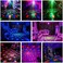 LAUCNPTY Dj Party Disco Ball Lights with Pattern and Sound Activated,10 ft USB Cable, LED Stage Strobe Light that Sync with Music, Christmas Rave/Home Karaoke/Dance/Club Bar Lights for Parties (Black