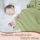 YOYI YOYI Knit Baby Blanket, Organic Cotton Baby Blankets Neutral Cable Knitted Soft Toddler Blankets for Girls Boys Green 40''x31''