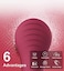 N&aring;graCoola Face Scrubber, CLIE Facial Cleansing Brush, Waterproof and Rechargeable Face Scrub Brush for MenWomen, Cleansing, Exfoliating and Massaging, Electric Face Wash Brush - Berry