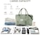 BJLFS Womens travel bags, weekender carry on for women, sports Gym Bag, workout duffel bag, overnight shoulder Bag fit 15.6 inch Laptop Large Light Green