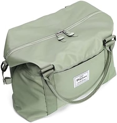 BJLFS Womens travel bags, weekender carry on for women, sports Gym Bag, workout duffel bag, overnight shoulder Bag fit 15.6 inch Laptop Large Light Green