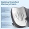 5 STARS UNITED Seat Cushion for Tailbone Pain Relief &ndash; Memory Foam Lifting Pillow for Coccyx, Hip, Hemorrhoid, SciaticaPost-Surgery Recovery &ndash; Wheelchair, Car, Desk, GamingOffice Chairs, D Gray