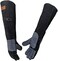 WZQH 23.6 Inches Leather Animal Handling Gloves. Multipurpose Pet Glove for Grabbing Reptile, Grooming, Trips to Vet. PunctureScratch Resistant, Bite Proof for Cat Dog Bird Falcon Livestock Snake