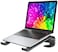 Soqool Laptop Stand for Desk, MacBook Stand Sturdy Laptop Riser, Ventilated Ergonomic Aluminum Laptop Holder Compatible with 12 13 15.6 17 Inch MacBook Pro Air/HP/Dell, Work Cooling Computer Stand