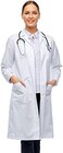 Magnus Care Professional Lab Coat 41 Inch Kick Pleat White for MenWomen Doctor Medical Costume for Chemistry Scientist Lab Jacket,